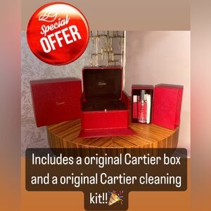 CARTIER  BRAND NEW BOX INNER AND OUTRER BOX AND CARTIER JEWELRY CLEANING  KIT